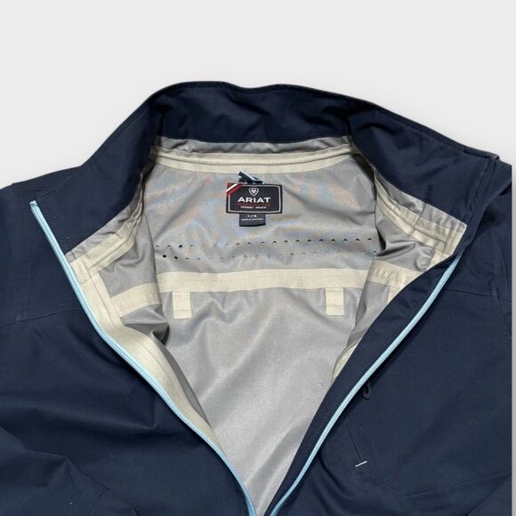 Ariat Waterproof Jacket Women's Large Riding Rain EUC Outdoor Pockets Vented - Picture 9 of 9